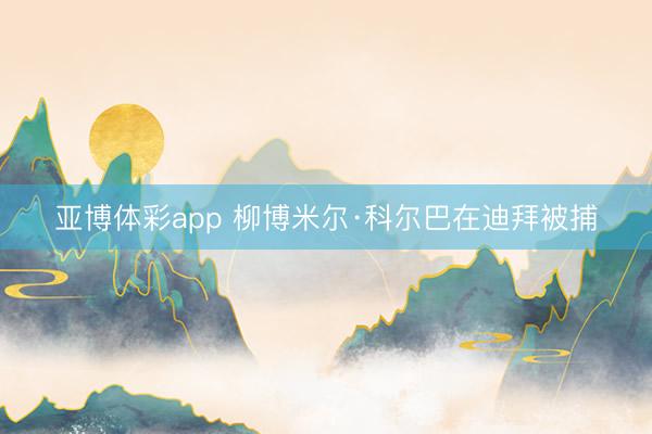 亚博体彩app 柳博米尔·科尔巴在迪拜被捕