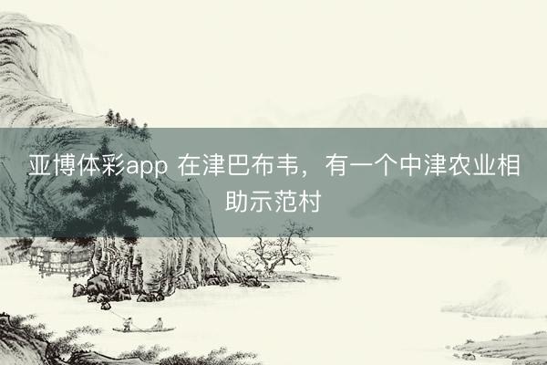 亚博体彩app 在津巴布韦，有一个中津农业相助示范村