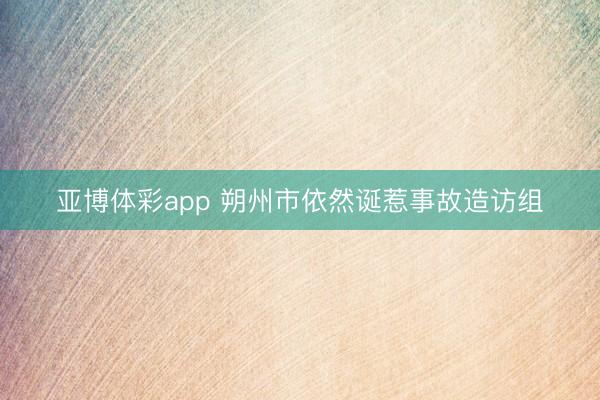 亚博体彩app 朔州市依然诞惹事故造访组